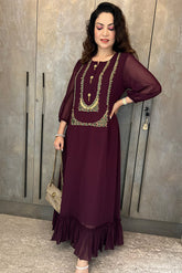 Embellished A Line Dress